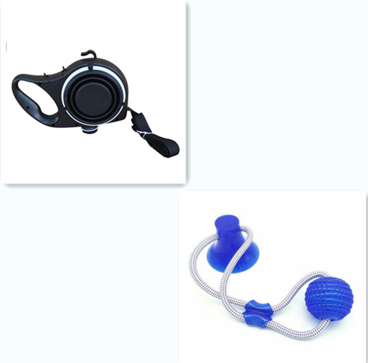 Dog Leash with Water & Food Dispenser